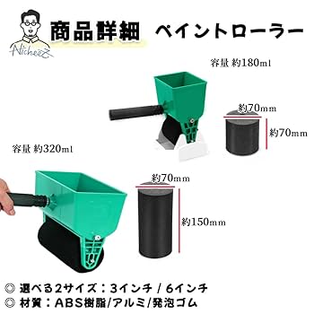 Amazon | Nicheez ペイントローラー 塗装ローラー 糊付け機 簡易